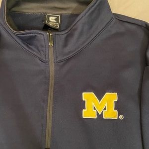 Quarter zip Michigan sweater